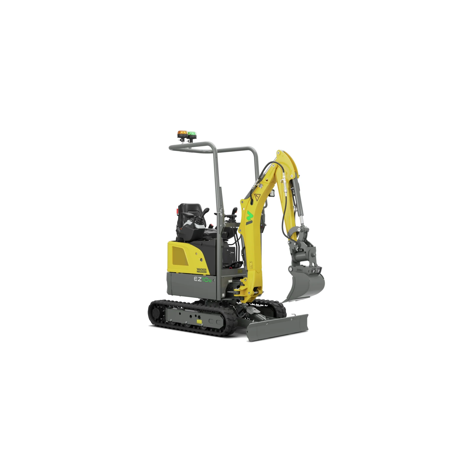 Wacker Neuson EZ10e escavatore elettrico cingolato su sfondo bianco - Gruppo Festa Matera