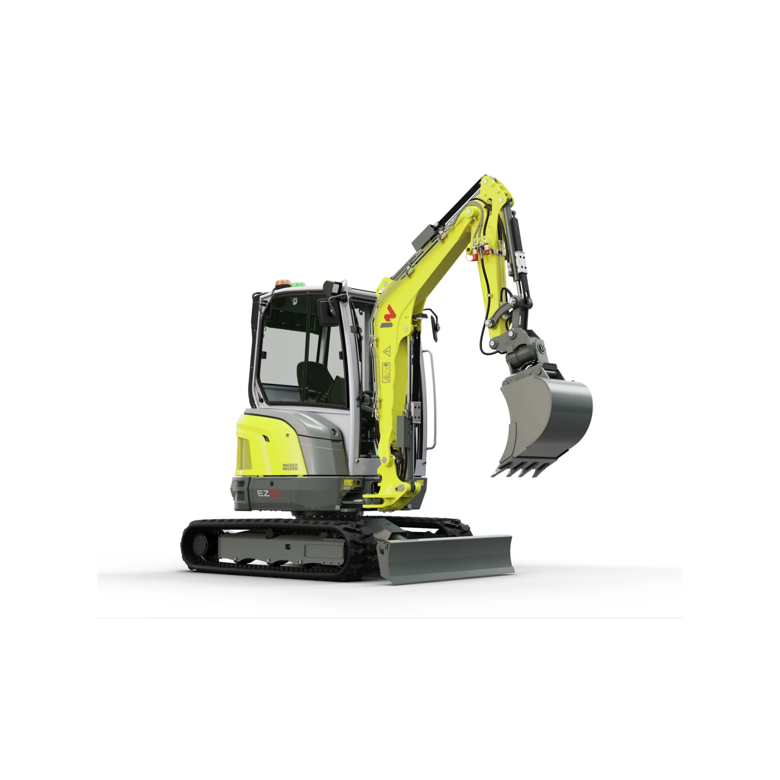 Escavatore Wacker Neuson EZ26 su sfondo bianco - noleggio Gruppo Festa Matera