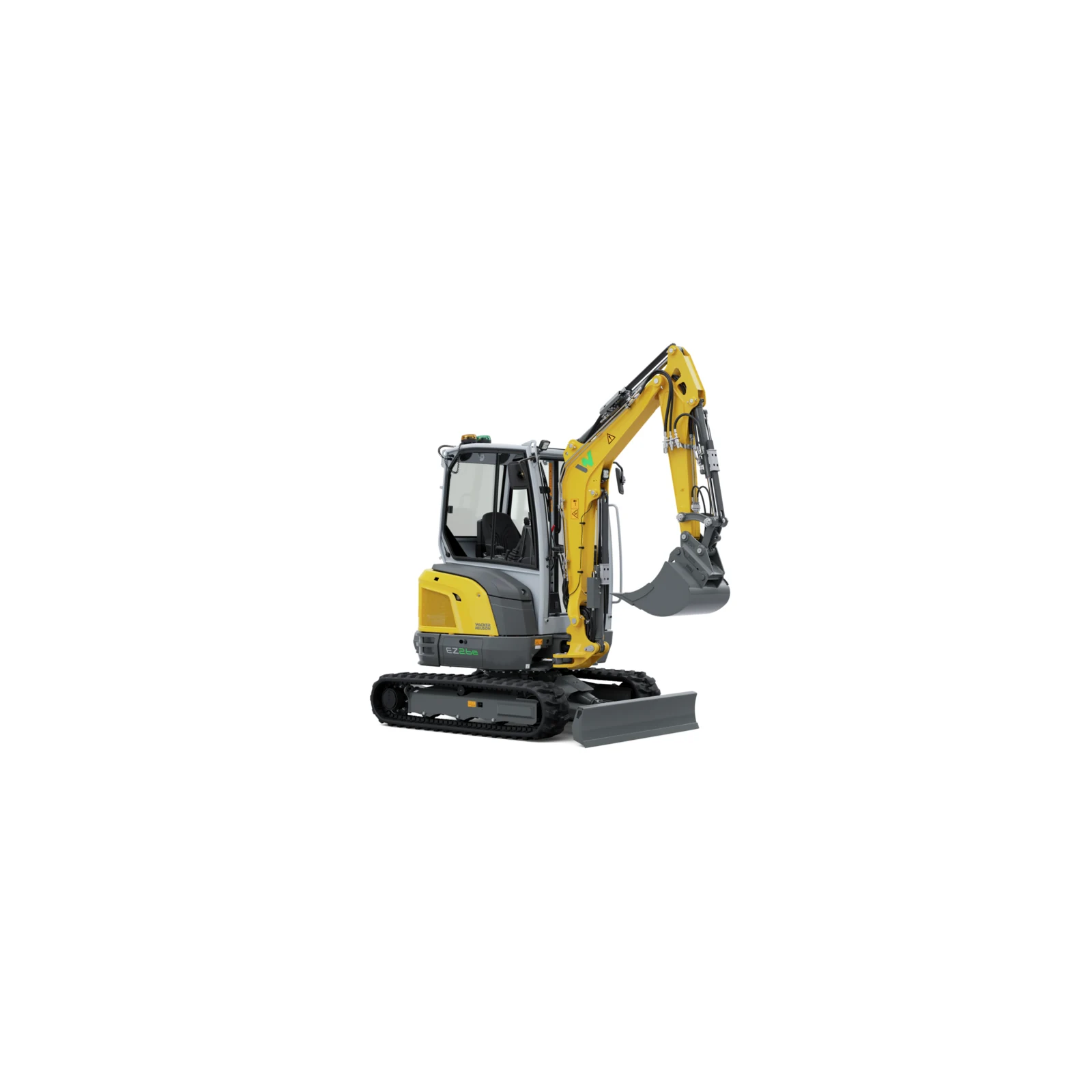 Escavatore Wacker Neuson EZ26e su sfondo bianco - noleggio Gruppo Festa Matera