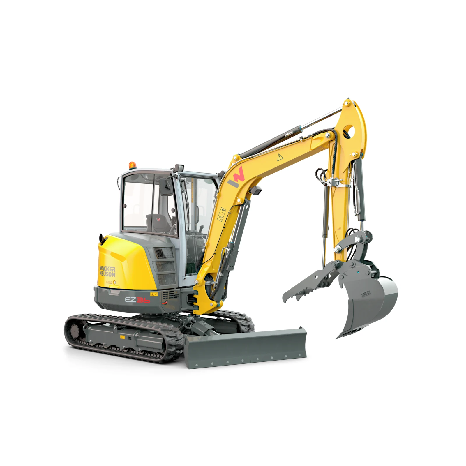 Escavatore Wacker Neuson EZ36 su sfondo bianco - Gruppo Festa Matera